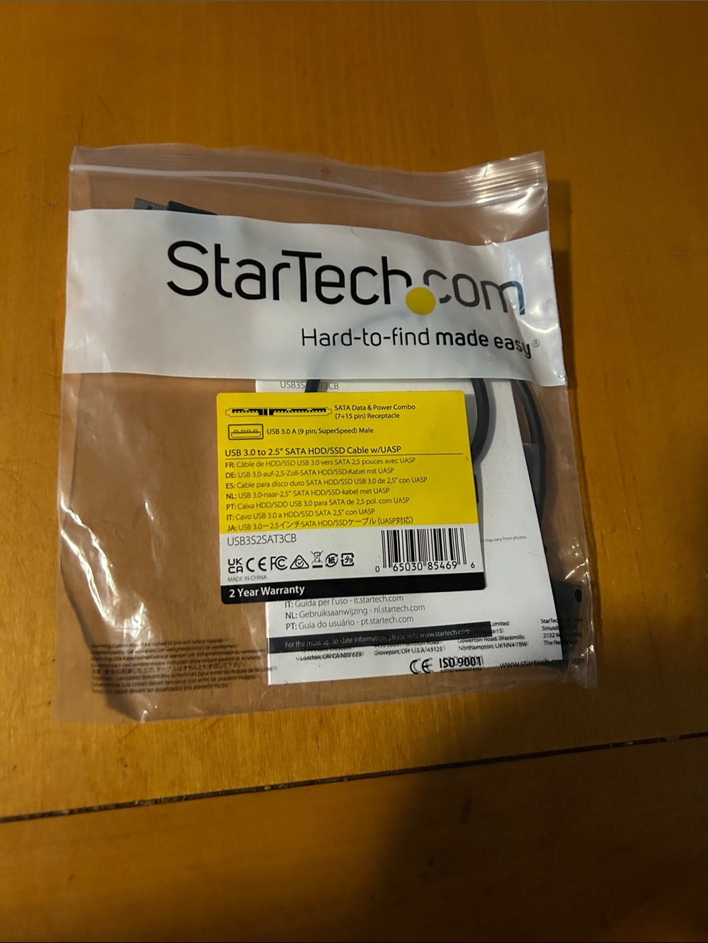 StarTech.com USB 3.0 to 2.5" SATA HDD/SSD Adapter - Black